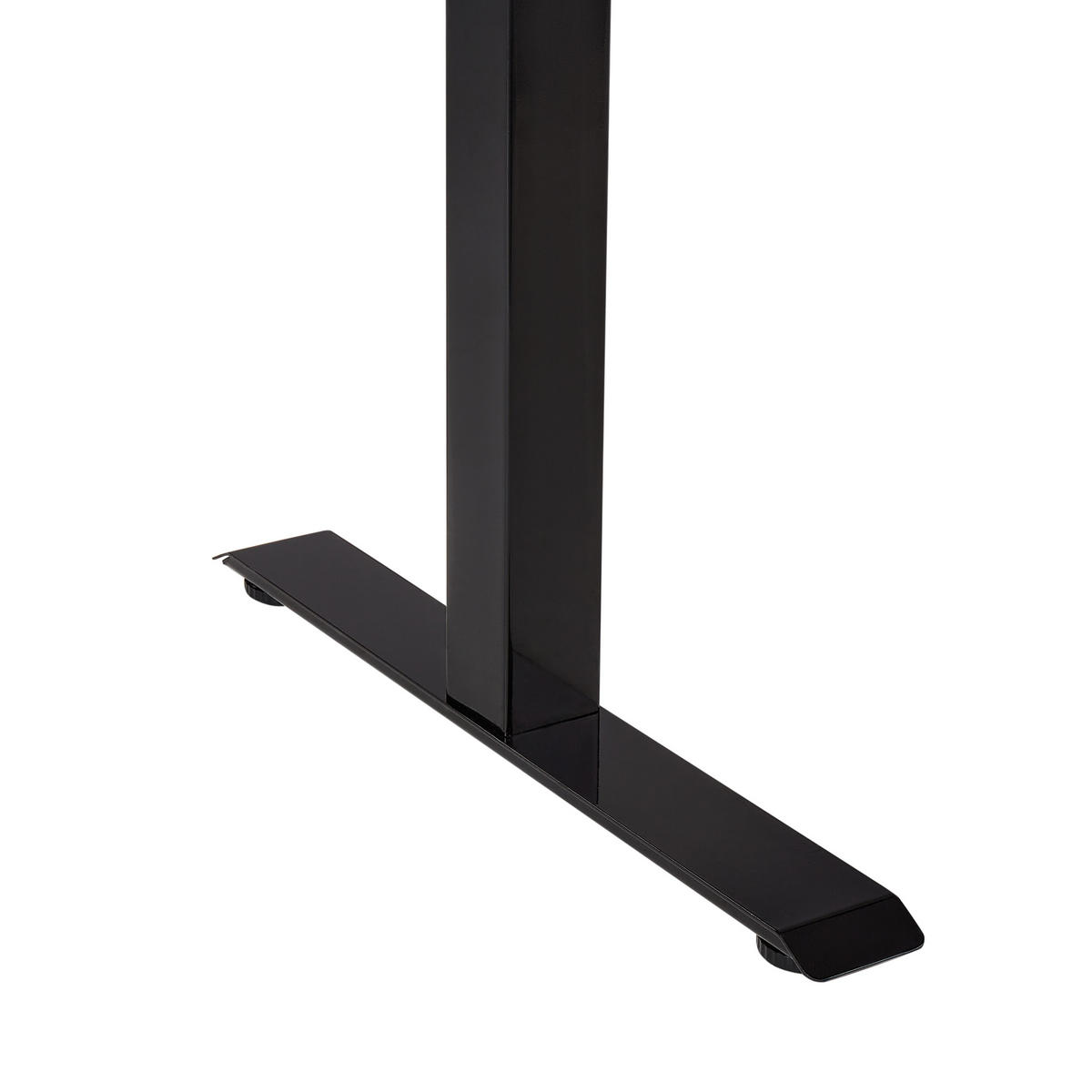 SCHREIBTISCH manuell höhenverstellbar 160/72 cm Schwarz/Hellbraun Destines - Hellbraun/Schwarz, Holzwerkstoff/Metall (72/160/74cm) - Beliani