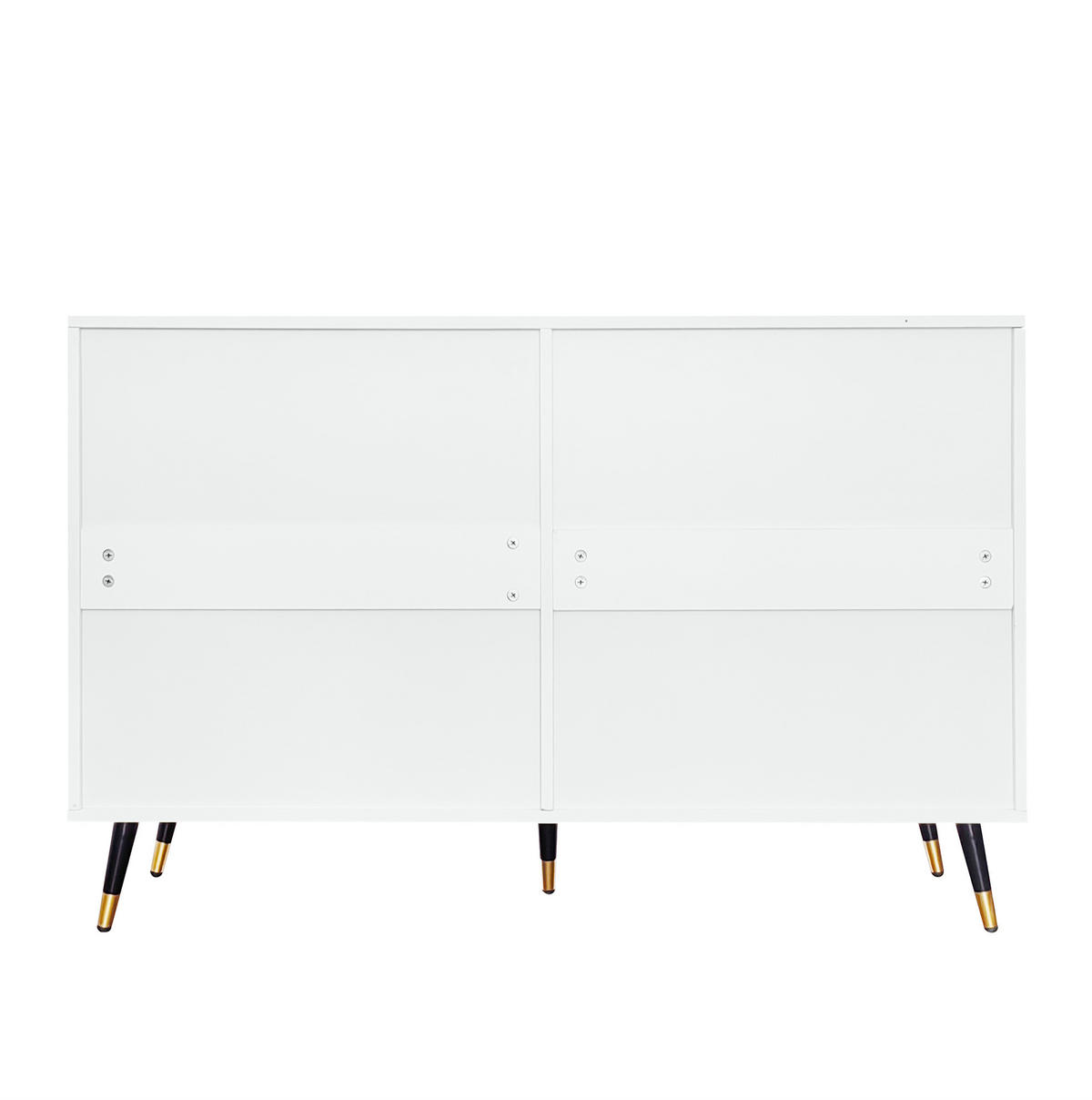 SIDEBOARD 120/77/40 cm Weiß aus Spanplatte mit 6 Schubladen - Weiß, Holzwerkstoff (40/77/120cm) - OKMYHOME