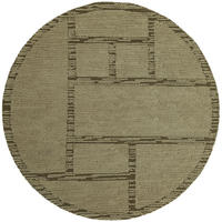 TEPPICH aus Wolle, handgetuftet, GANNEL, in Salbeigrün, Blockdesign, Ø 160 cm - Grün, Textil (160/160cm) - KADIMA DESIGN