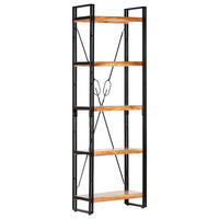 BÜCHERREGAL 5 Fächer 60/30/180 Cm Akazie Massivholz - Braun, Holz (30/180/60cm) - vidaXL