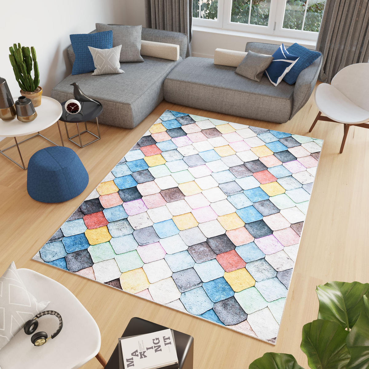 TEPPICH TOSCANA Multicolor 160/230 cm - Multicolor, Textil (160/230cm) - Tapiso
