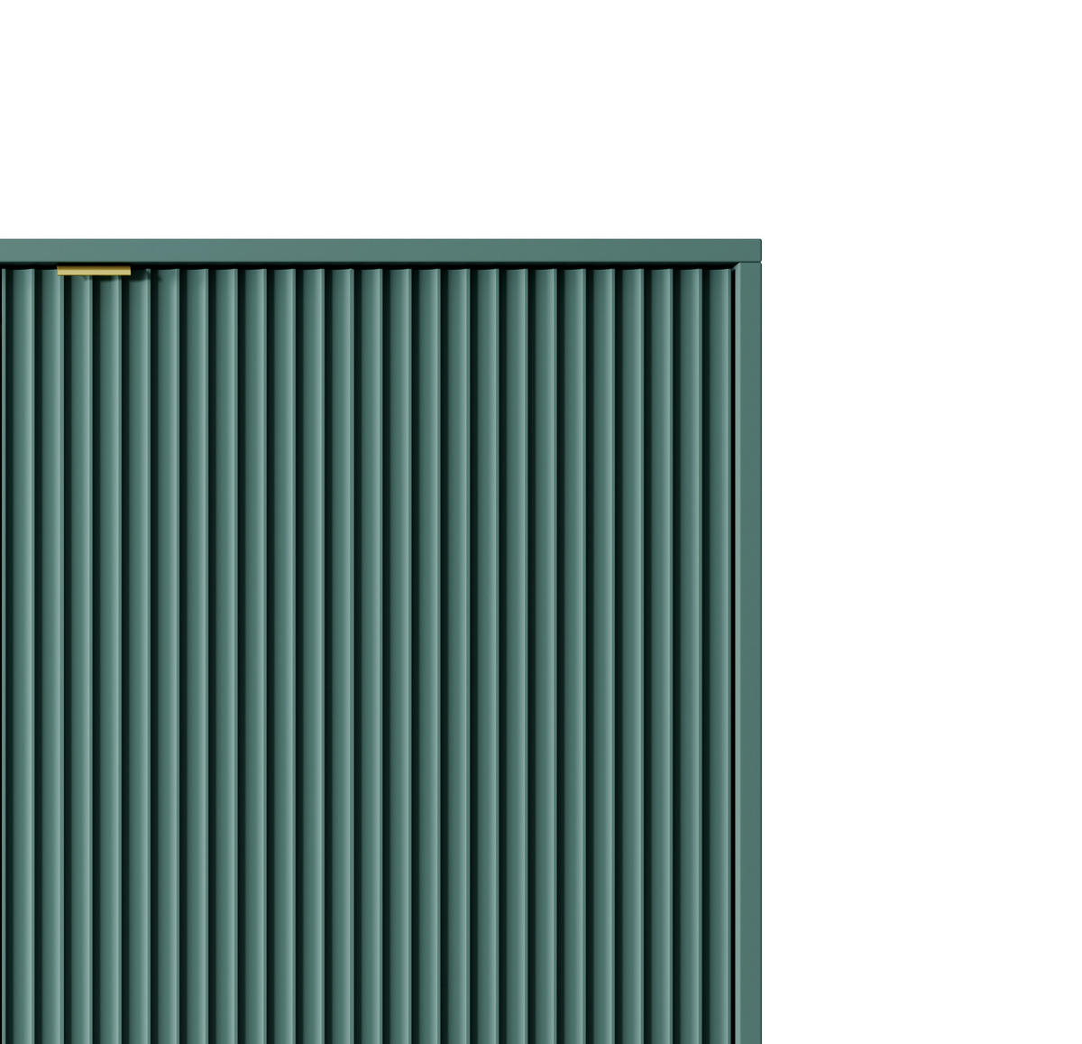 HOCHKOMMODE NOVA Geriffelt, 2-Türen, KOMMODE Schwarz, Schwarze Füße 104x39x cm Labrador - Türkis/Schwarz, Holzwerkstoff/Kunststoff (104/125/39cm) - DomoHome