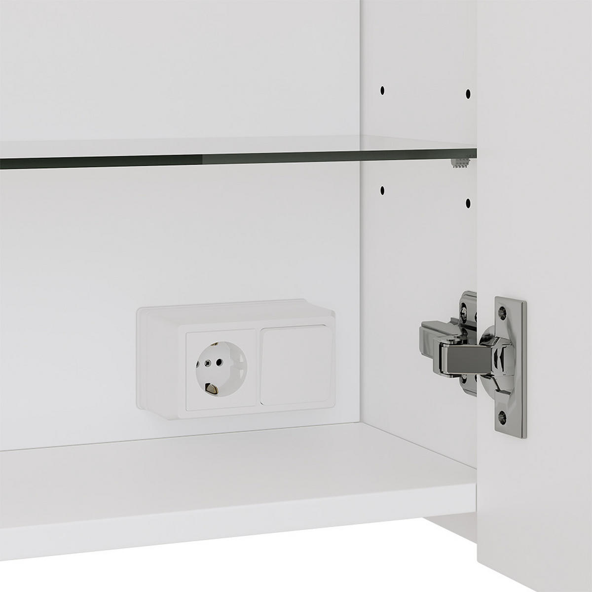 KOUPELNOVÁ SKŘÍŇKA SE ZRCADLEM Lavio Bílá - bílá, kompozitní dřevo (80/60/20cm) - Vicco