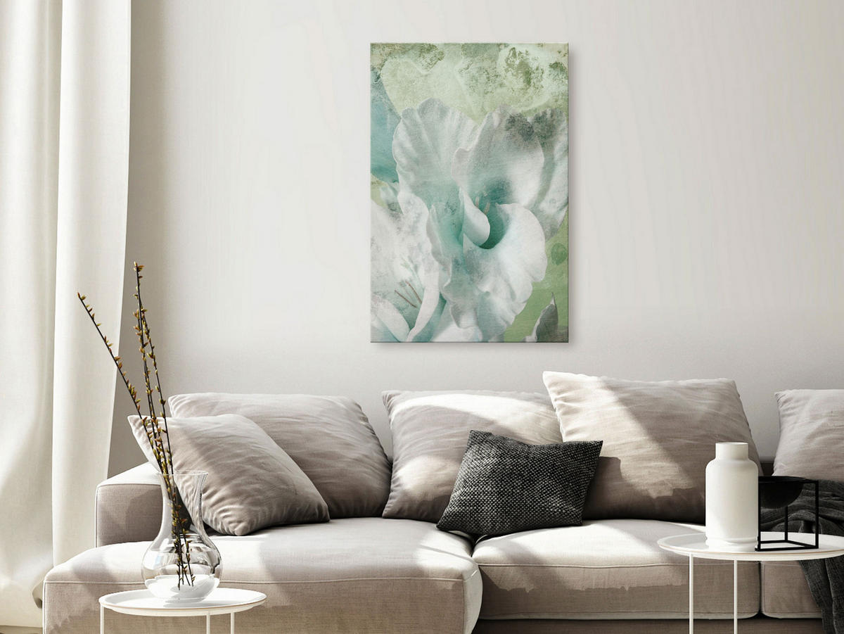 KUNSTDRUCK Grün 80/120 cm - Grau/Grün, Textil (80/120cm) - KUNSTLOFT