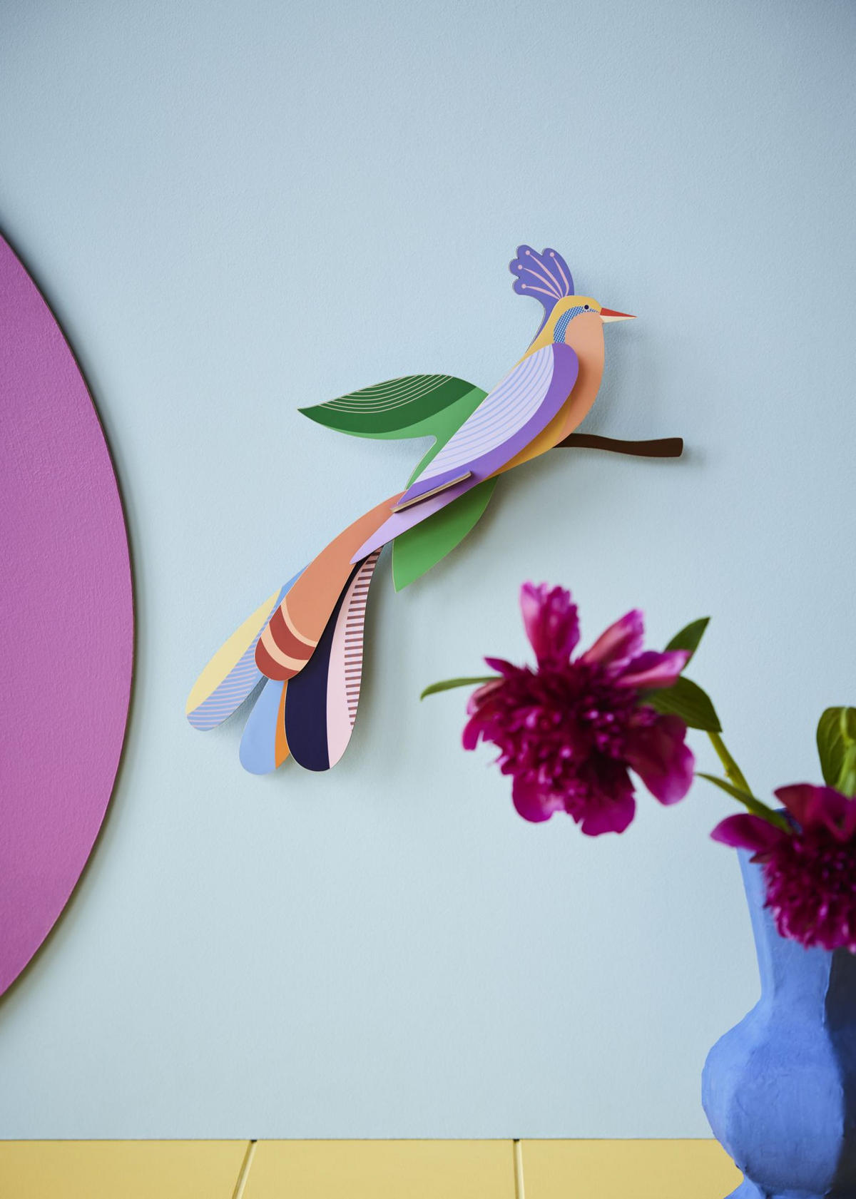 WANDSKULPTUR Bunt 5/20,5 cm - Multicolor, Wellpappe (5/20.5/33cm) - Studio Roof