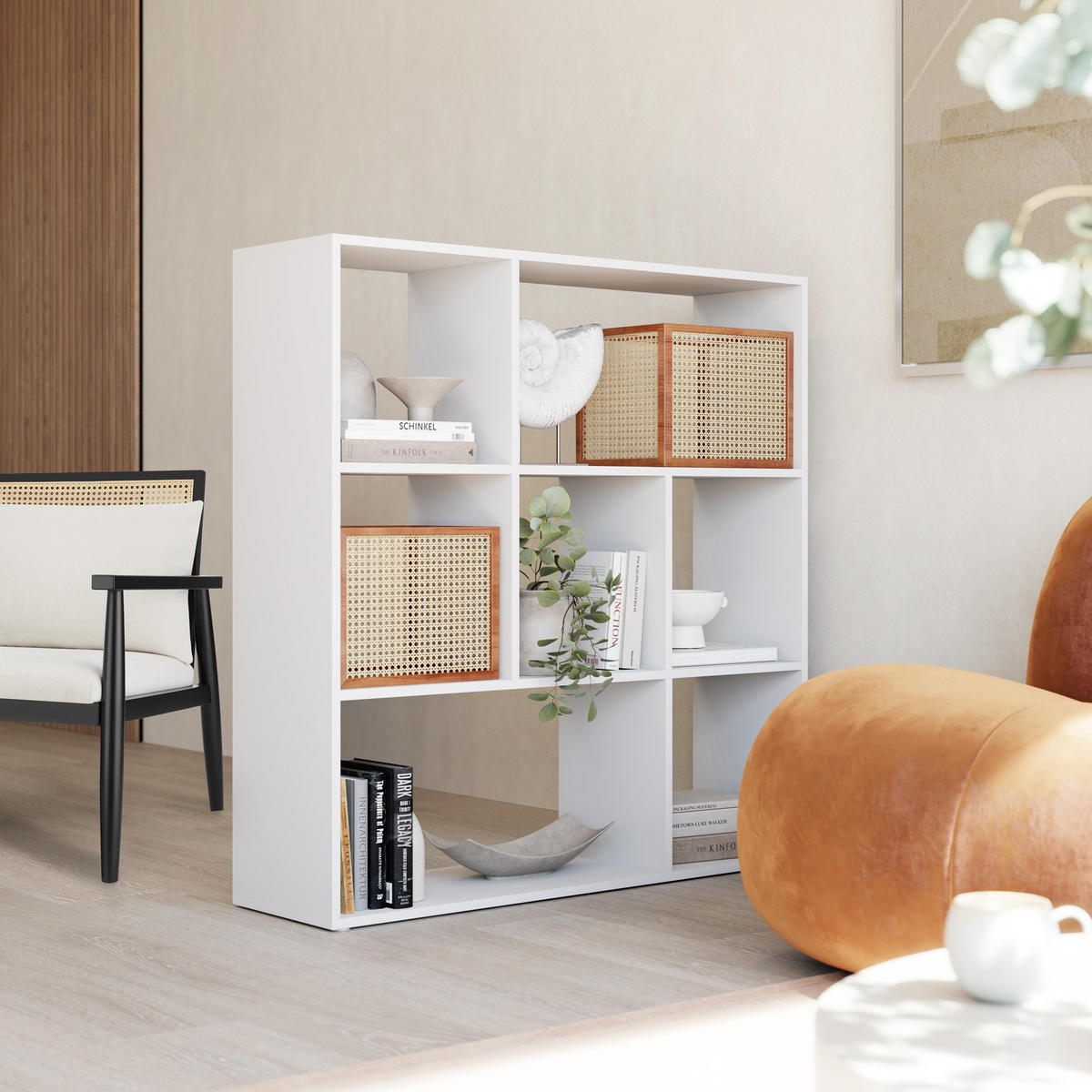 BÜCHERREGAL Tartu,104 x 29 x 107 cm,weiß - Weiß, Holzwerkstoff (104/107/29cm) - tectake