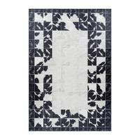 TEPPICH Waschbar Flachgewebe Patchwork Design Polyester Wohnzimmer Schwarz Rechteckig 200x290 - Schwarz, Textil (200/290cm) - KADIMA DESIGN