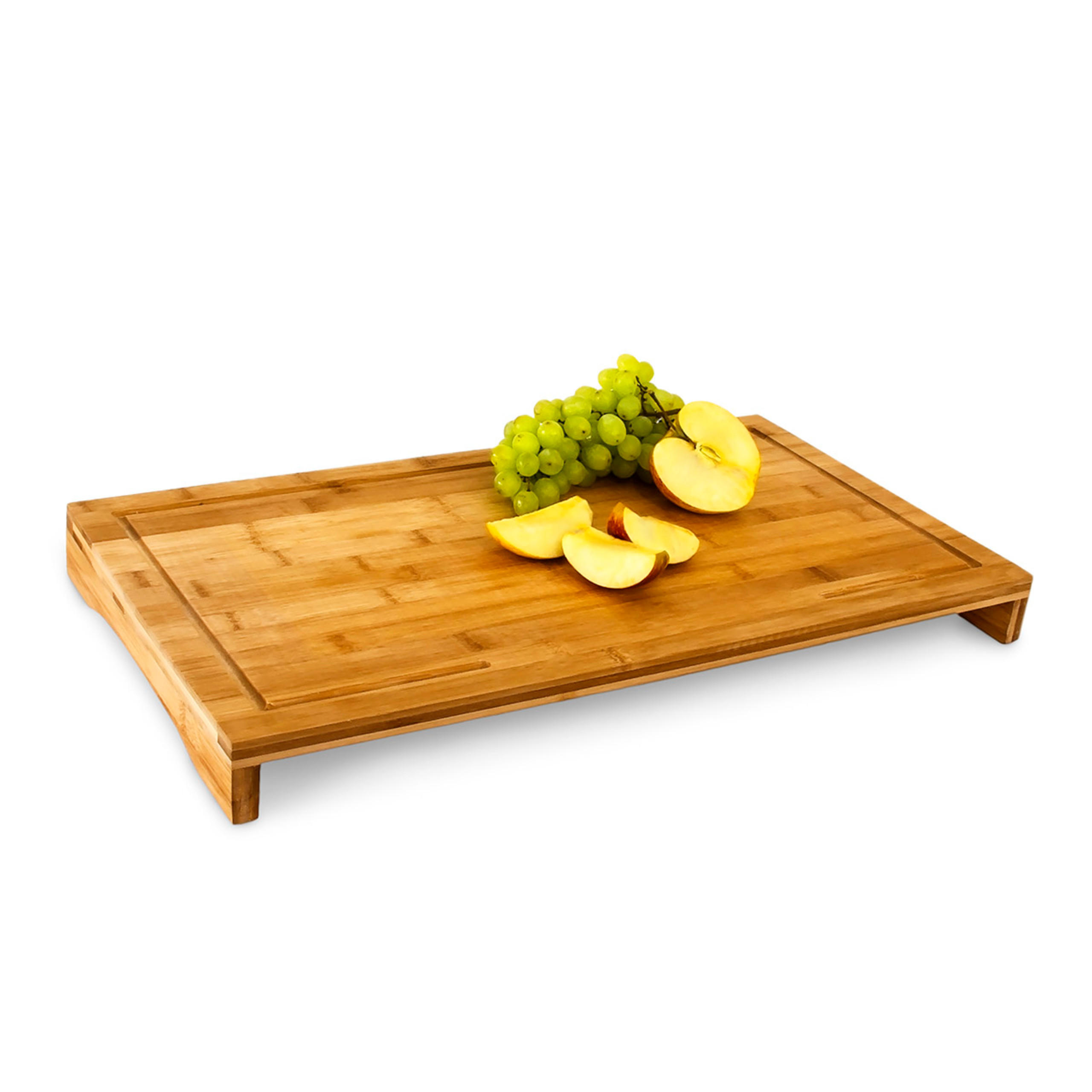 Relaxdays KUCHYŇSKÉ PRKÉNKO Přírodní bambus drážka na šťávu 52x29 cm