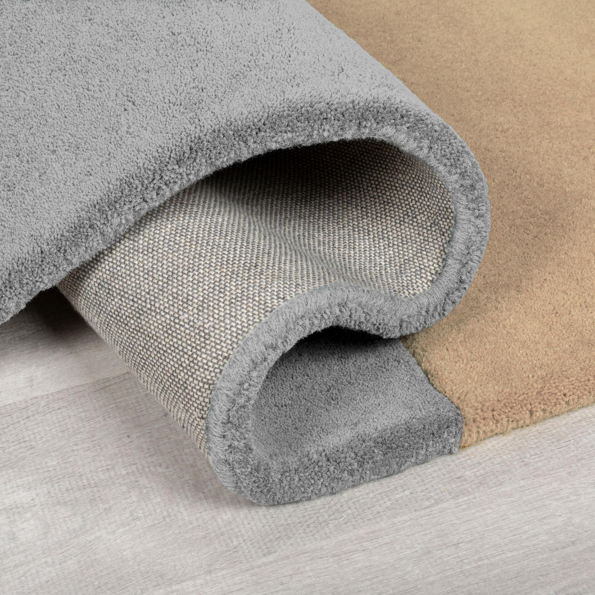 WOLLTEPPICH Rauten-Pastell, geometrisch THAMES LILY - Grau, Textil (150/240cm) - KADIMA DESIGN