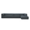 ECKSOFA rechts Ruby aus Cord blau 5 Sitzplätze - Blau, Textil (180/366cm) - Micadoni