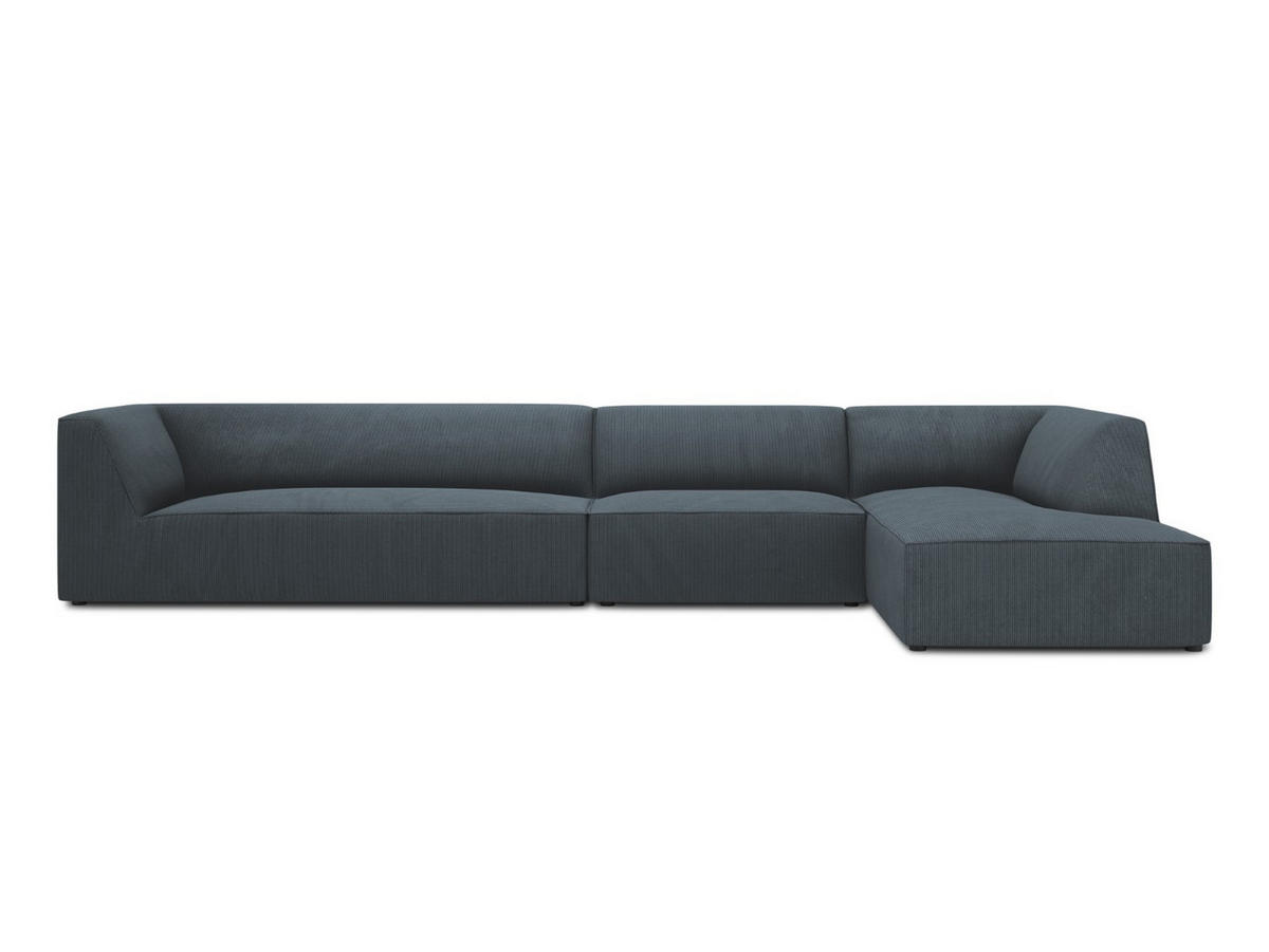 ECKSOFA rechts Ruby aus Cord blau 5 Sitzplätze - Blau, Textil (180/366cm) - Micadoni
