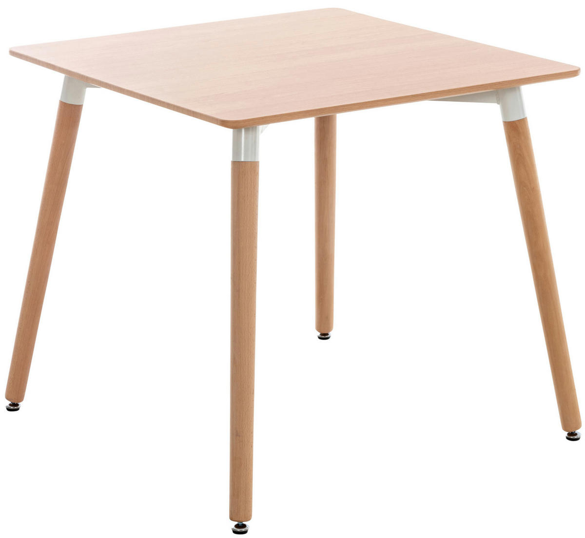 TISCHGRUPPE Holz natura/weiß - Eukalyptusholzfarben/Weiß, Holz (130/83/130cm) - CLP
