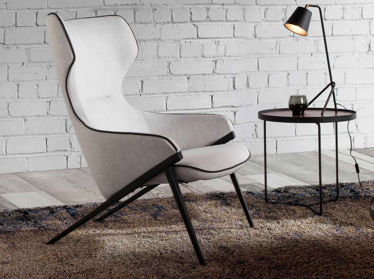 SESSEL Stoff Grau - Grau, Textil (70/102/90cm) - ANGEL CERDA
