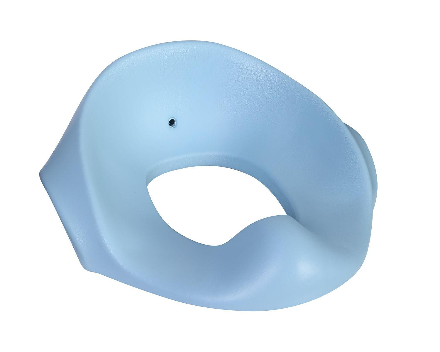 TOILETTENTRAINER Flipper blau anatomische Form, Spritzschutz, Seitengriffe, rutschfeste Silikonbasis - Blau, Kunststoff (33/35cm) - Kikka boo
