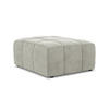 POUF Samt Stoff Grau - Hellgrau/Schwarz, Holzwerkstoff/Kunststoff (75/41/90cm) - Makamii