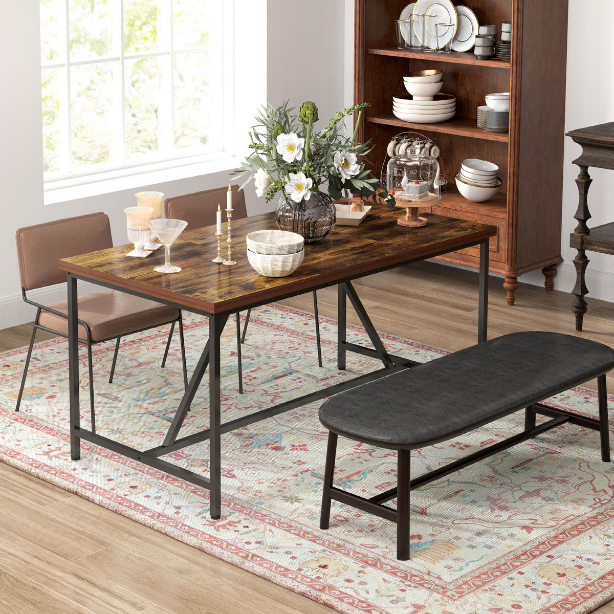 ESSTISCH Braun 1 Stück - Braun, Naturmaterialien (150/80/75cm) - GiPP