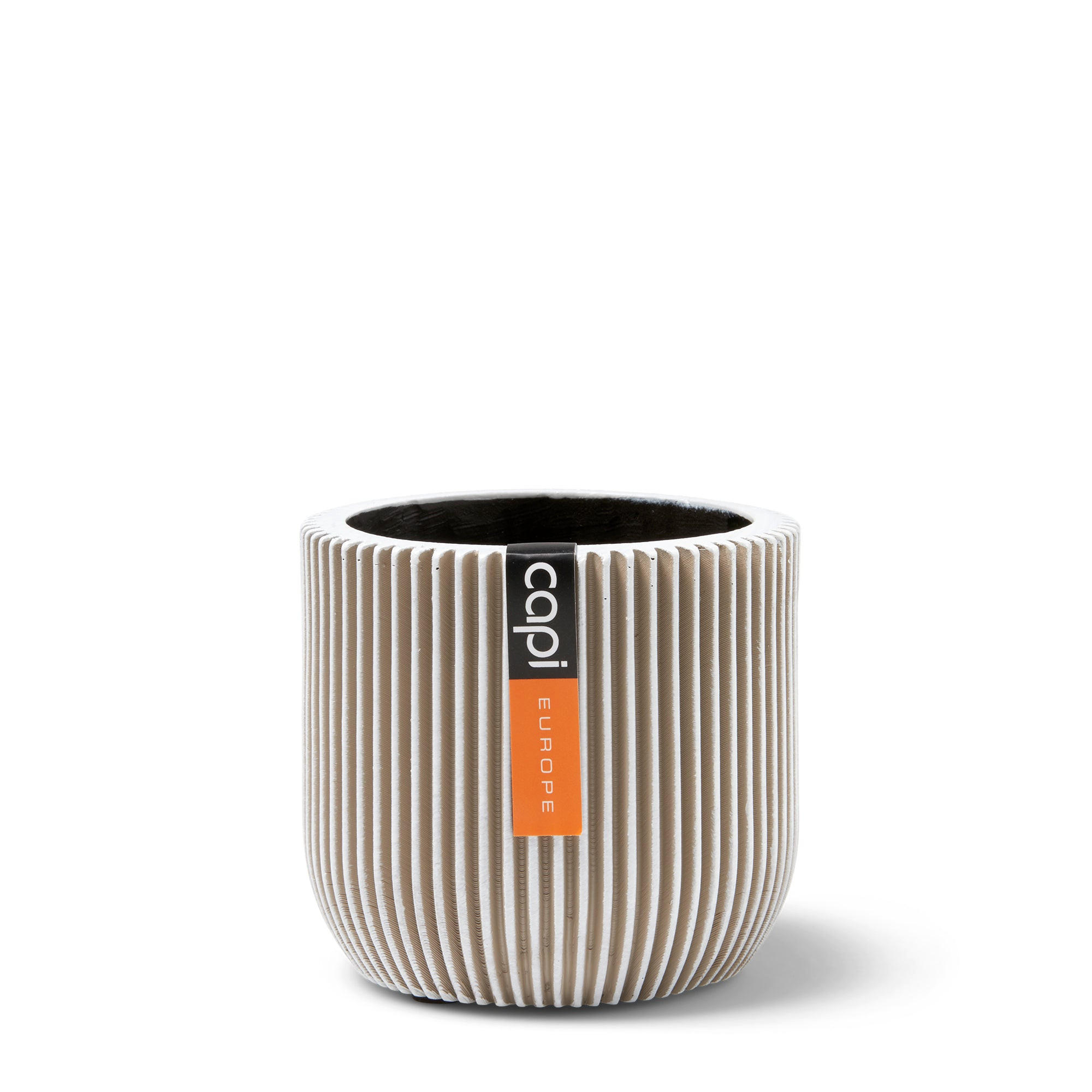 BLUMENTOPF Kugel Groove elfenbein I 17x15 cm - Creme, Kunststoff (1/1/1cm) - aplanta