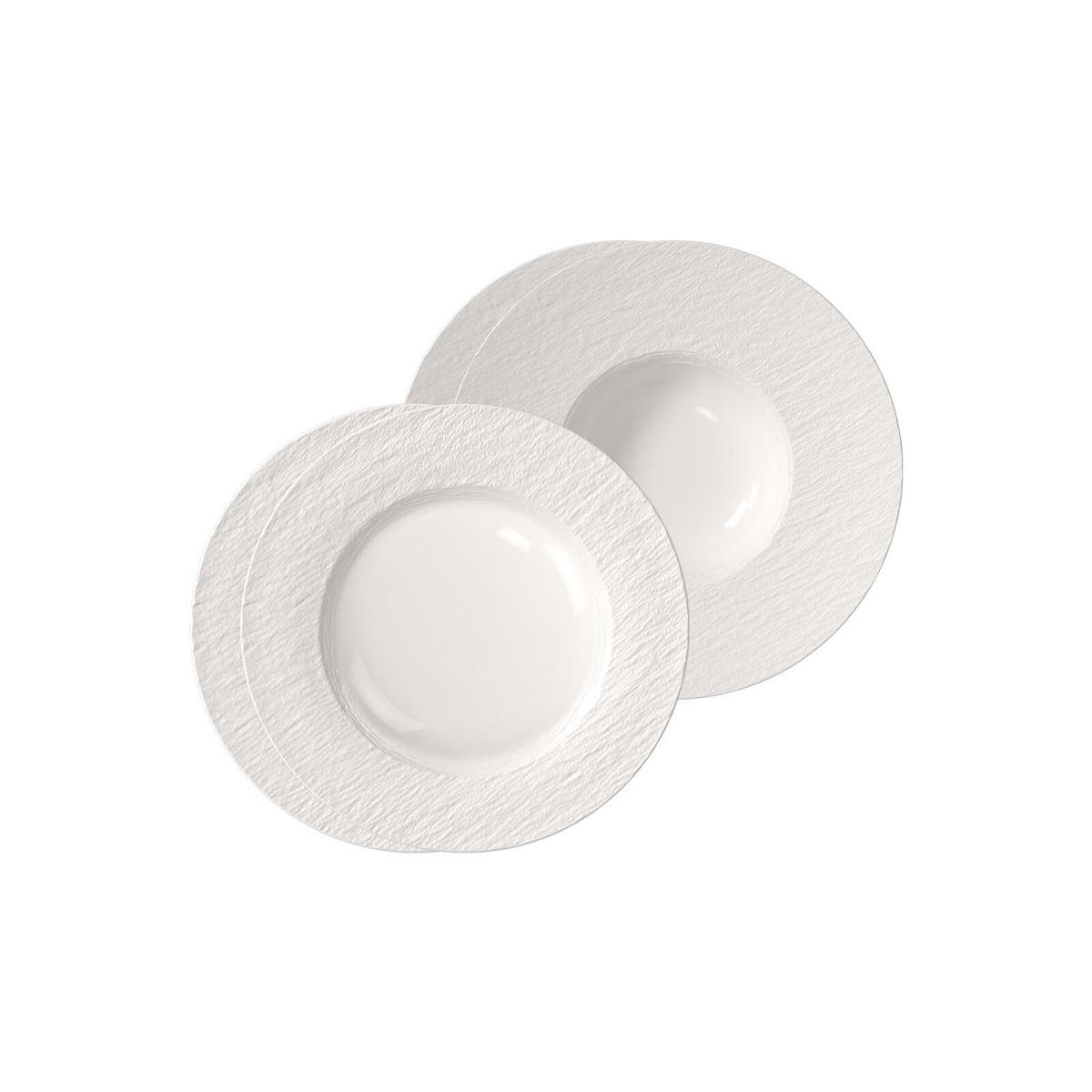 TELLER-SET Manufacture Ice weiß 4er Set - Weiß, Keramik (1/1/1cm) - Villeroy & Boch