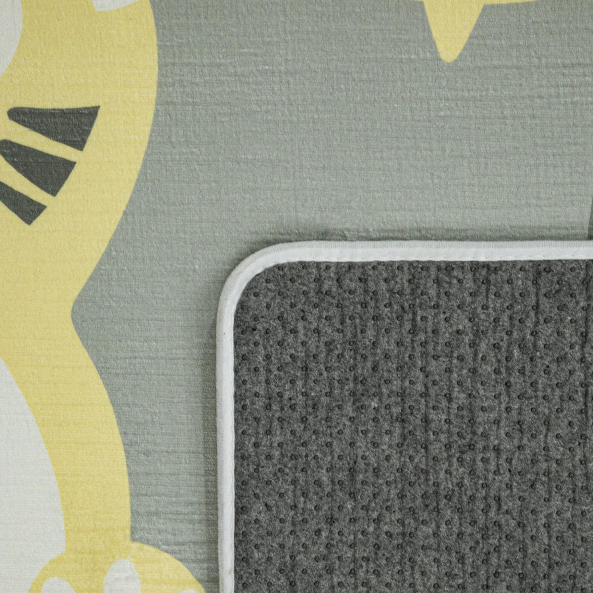 KINDERTEPPICH waschmaschinenwaschbar Tiere auf Wolken Kinderzimmer schmutzabweisend Grau Rechteckig 80x150 - Grau, Textil (80/150cm) - KADIMA DESIGN
