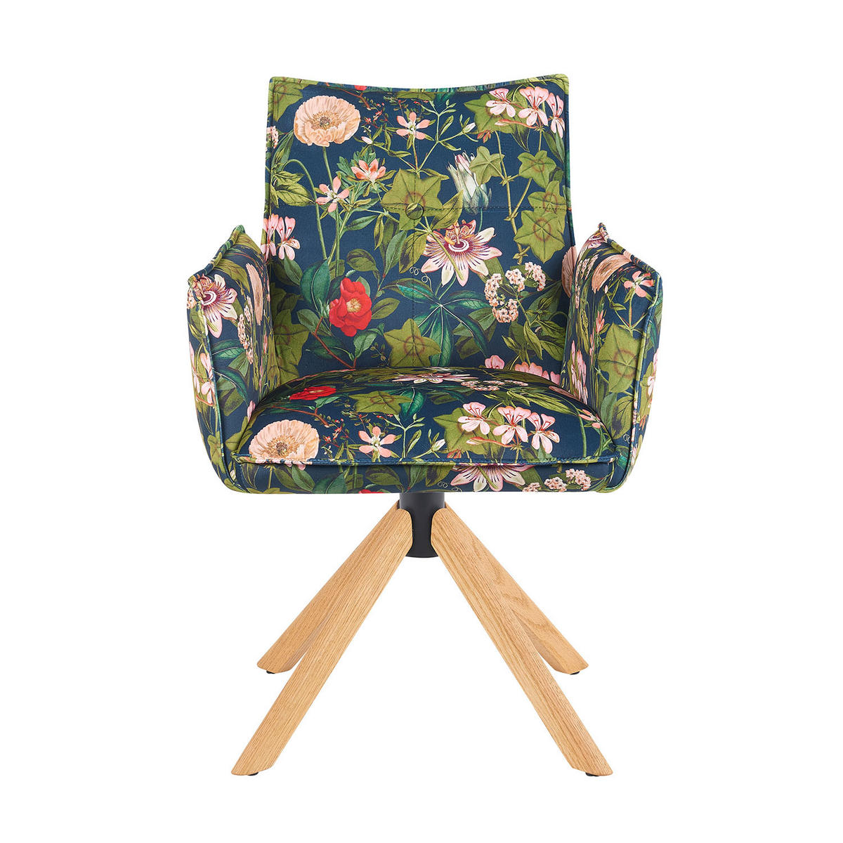 ARMLEHNSTUHL Mika-Paul - Honigeiche/Multicolor, Eichenholz/Holz (60/88/63cm) - DUBI Möbel