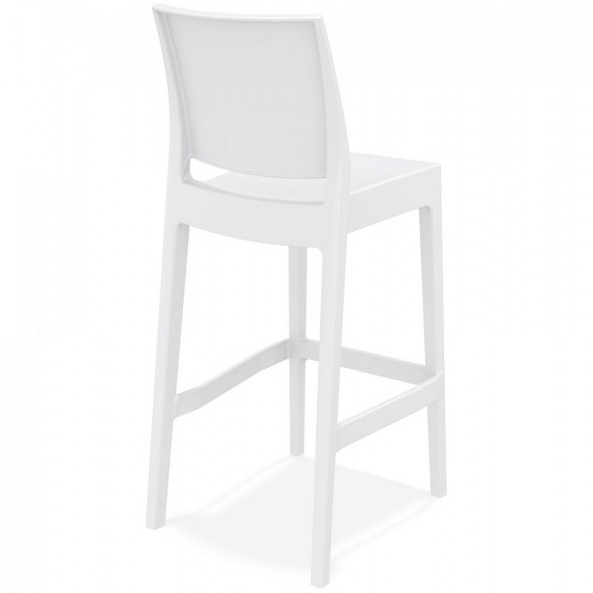 BARHOCKER Weiß 51x107x41cm - Weiß, Kunststoff (51/107/41cm) - AlterEgo