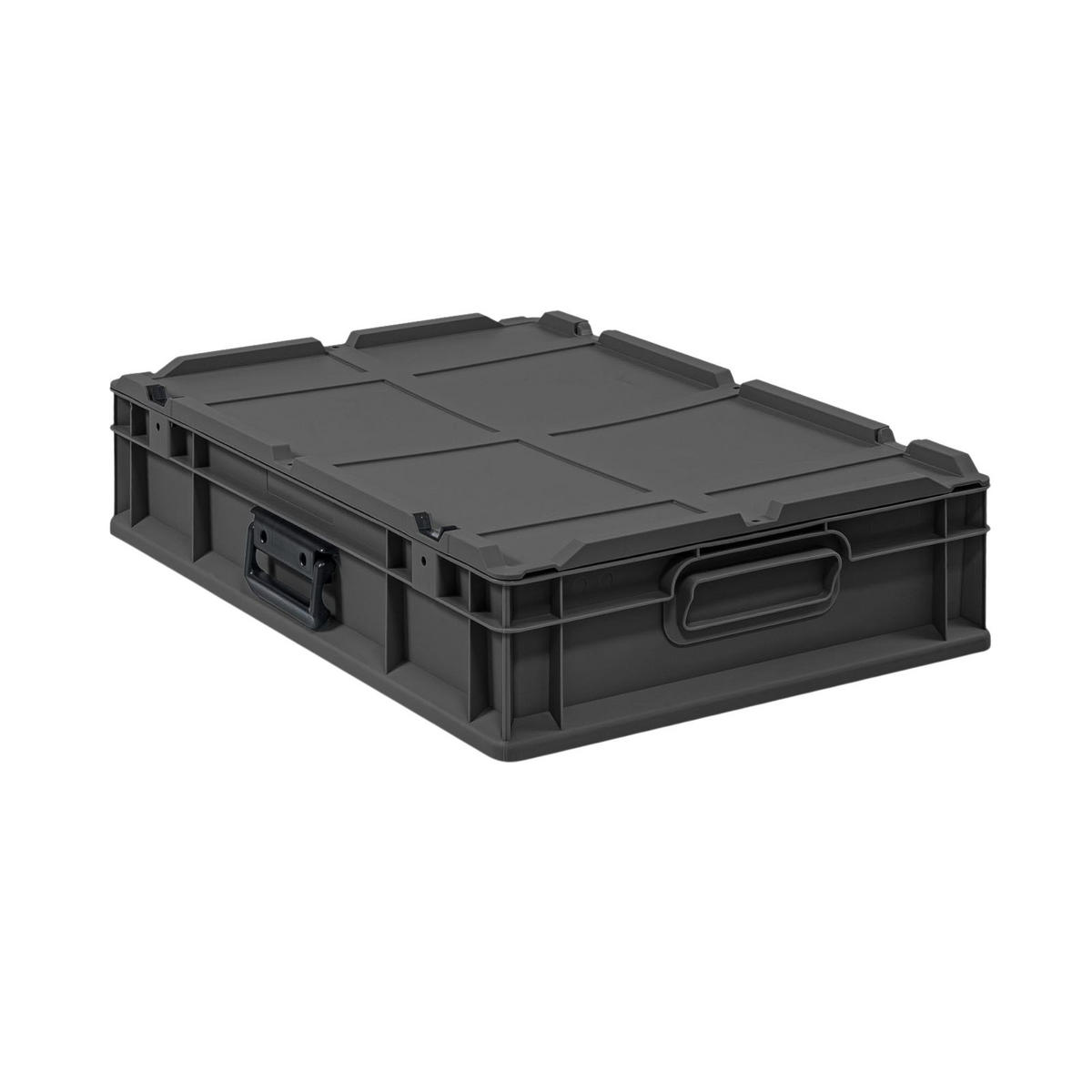 EUROBOX NextGen Portable, HxBxT 13,5x40x60cm, 23 Liter, Schwarz - Schwarz, Kunststoff (40/13.5/60cm) - PROREGAL