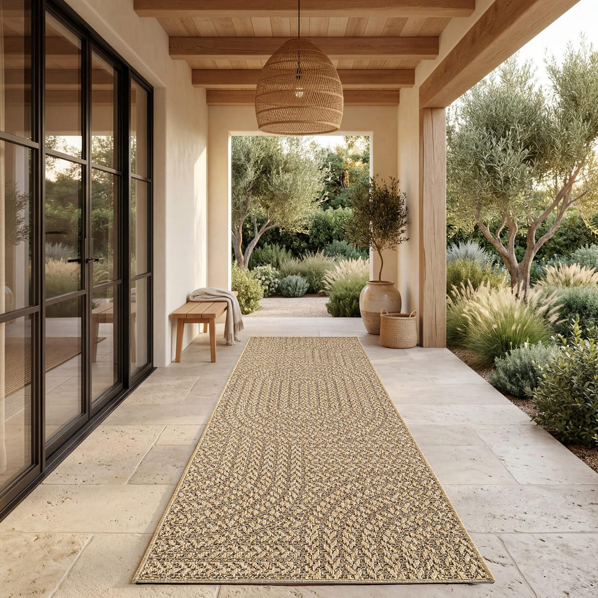 OUTDOORTEPPICH 80/250 cm Waregem 629 - Beige, Kunststoff (80/250cm) - Paco Home