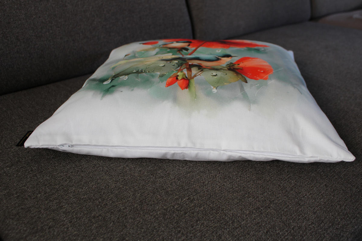 KISSENHÜLLE FRÜHLINGSFEST VÖGEL - Multicolor, Textil (50/50cm) - Yve! decoration