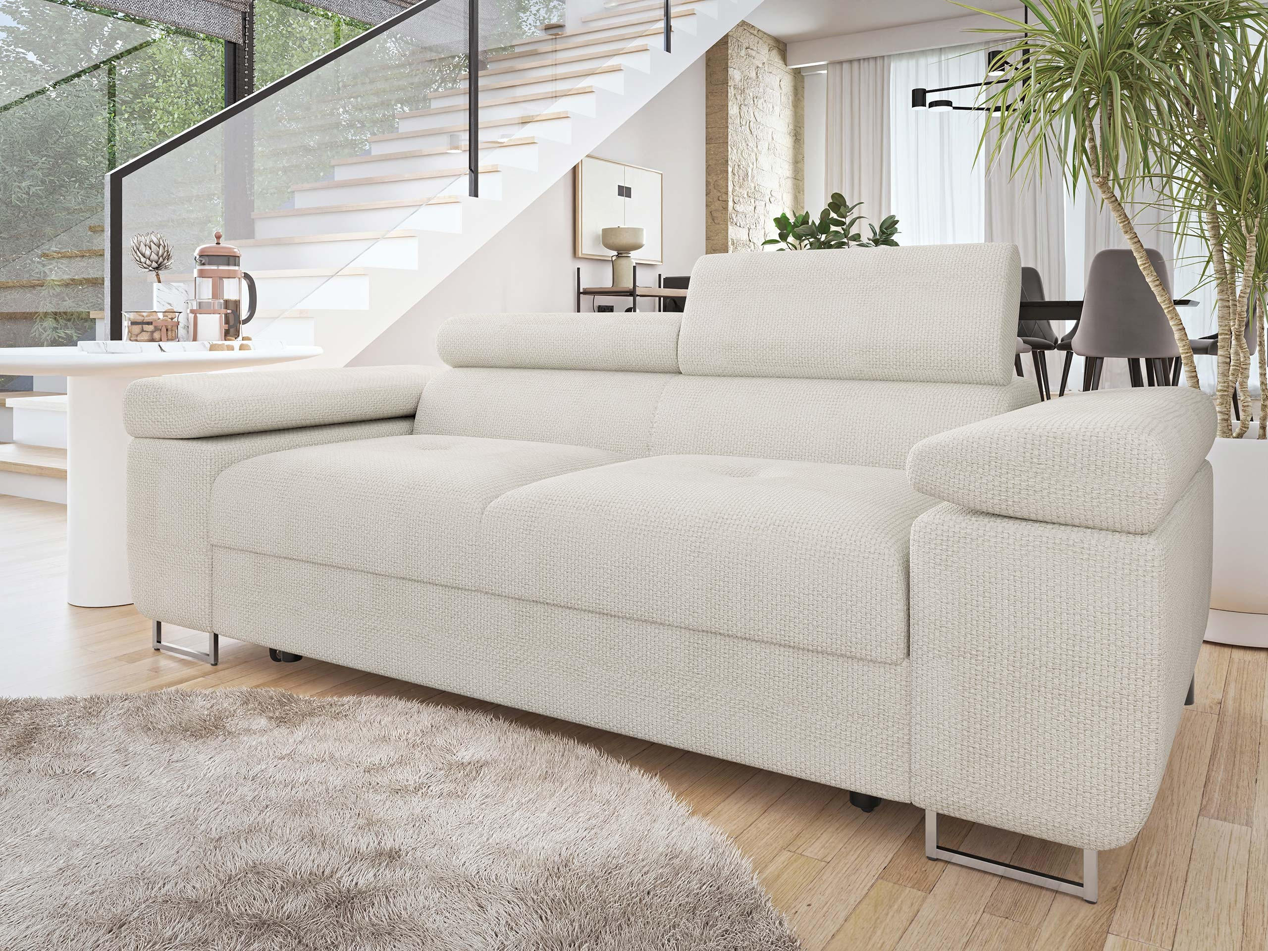 SOFA Torezio 2 - Ecru, Holz/Textil (198/90/102cm) - MIRJAN24