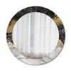 SPIEGEL Ø70 cm Rund mit Aufdruck - Goldfarben, Glas (70/70/0.4cm) - TULUP