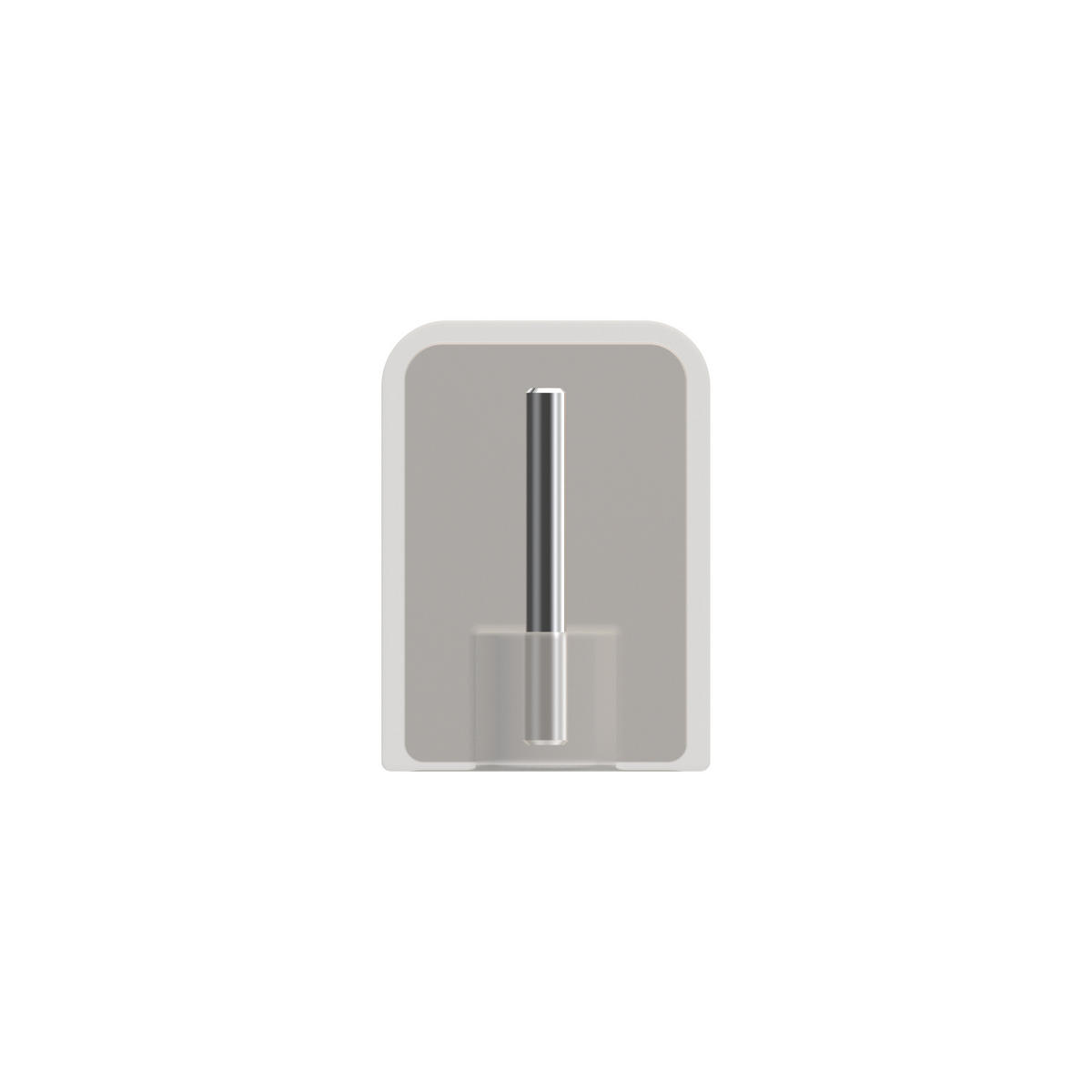 KLEBEHAKEN MIT METALLSTIFT für Vitragestangen, Glasklar, Packung 4 Stück - Transparent, Kunststoff/Metall (1.7/2.4/1.2cm) - INTERDECO