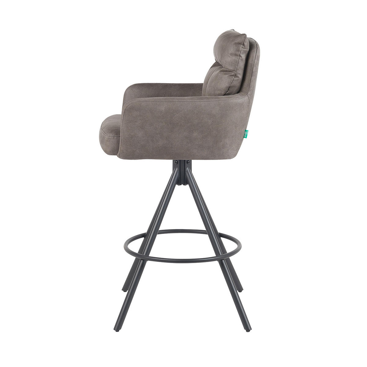 BARHOCKER Lio - Taupe/Schwarz, Textil/Metall (54/103/57cm) - DUBI Möbel