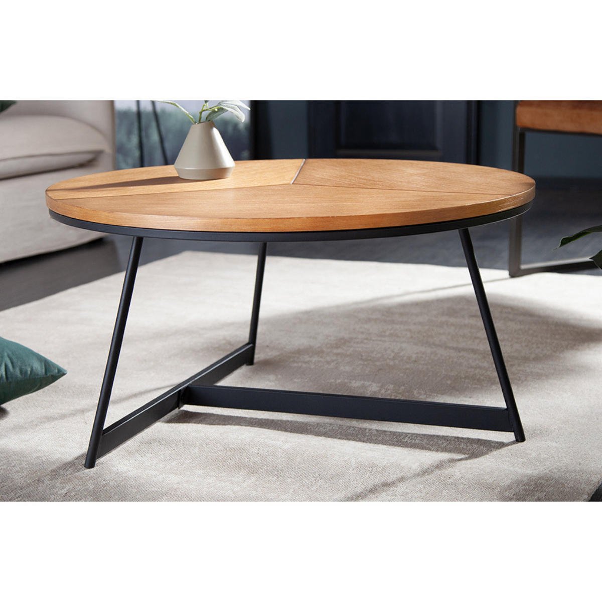 COUCHTISCH OAK ELEGANCE Eiche 80 cm - Braun, Holz (80/80/42cm) - riess-ambiente
