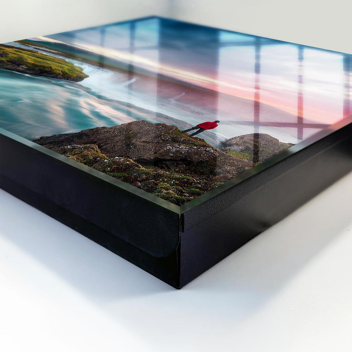 SCHLÜSSELBOX Schwarz 30x30 cm- Türöffnung nach rechts - Die Kraft der Natur - Blau, Metall (30/30/5cm) - TULUP