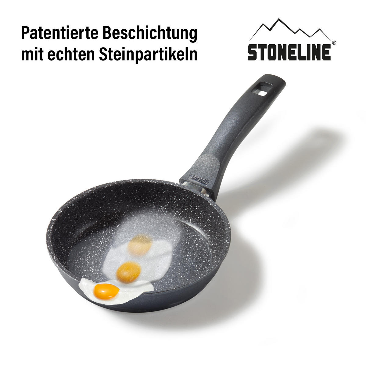 BRATPFANNE 16cm - Schwarz, Metall (16cm) - Stoneline