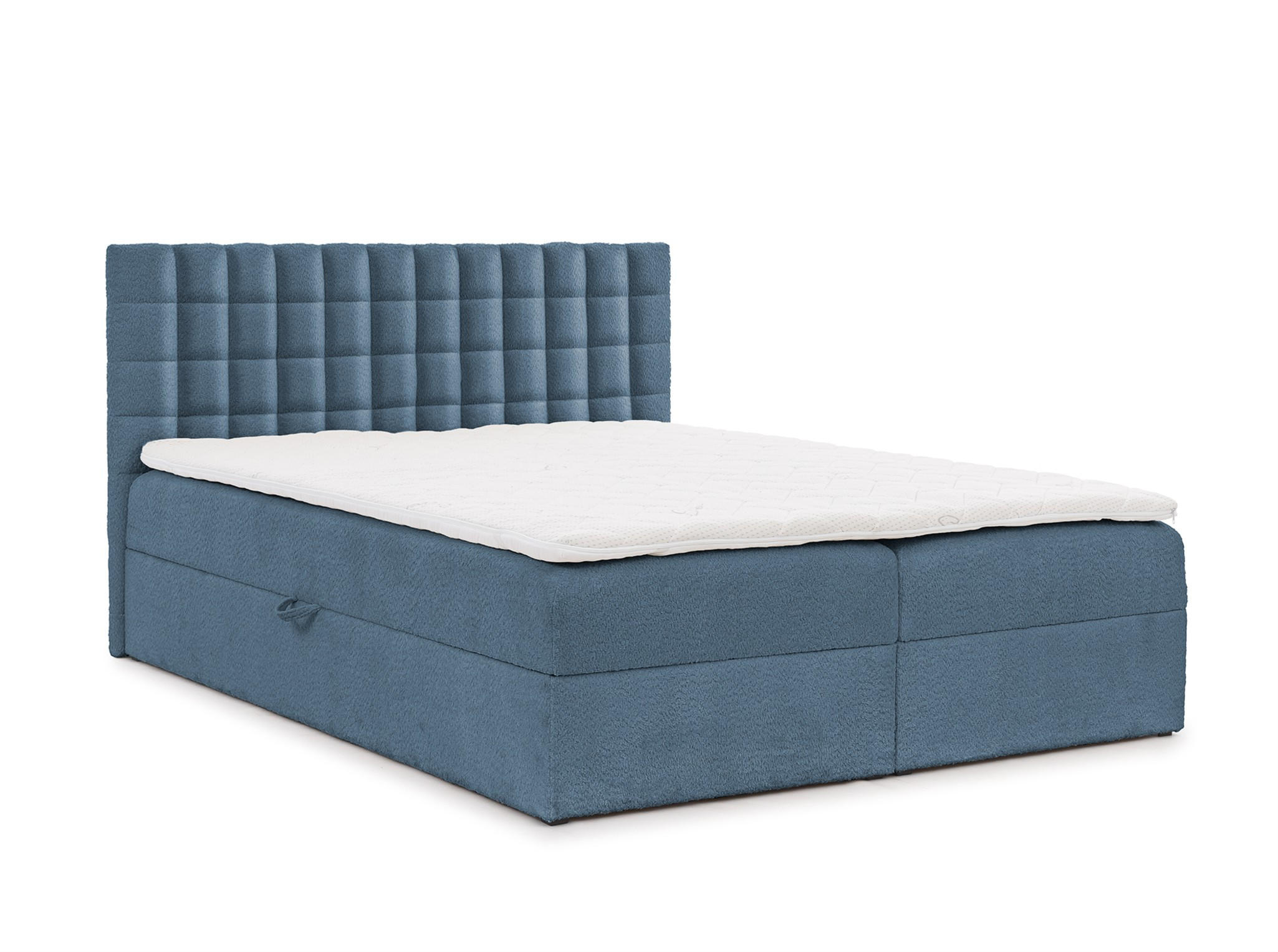 BOXBETT Toribo In überlänge - Hellblau, Holzwerkstoff/Textil (140/220cm) - Fun Möbel