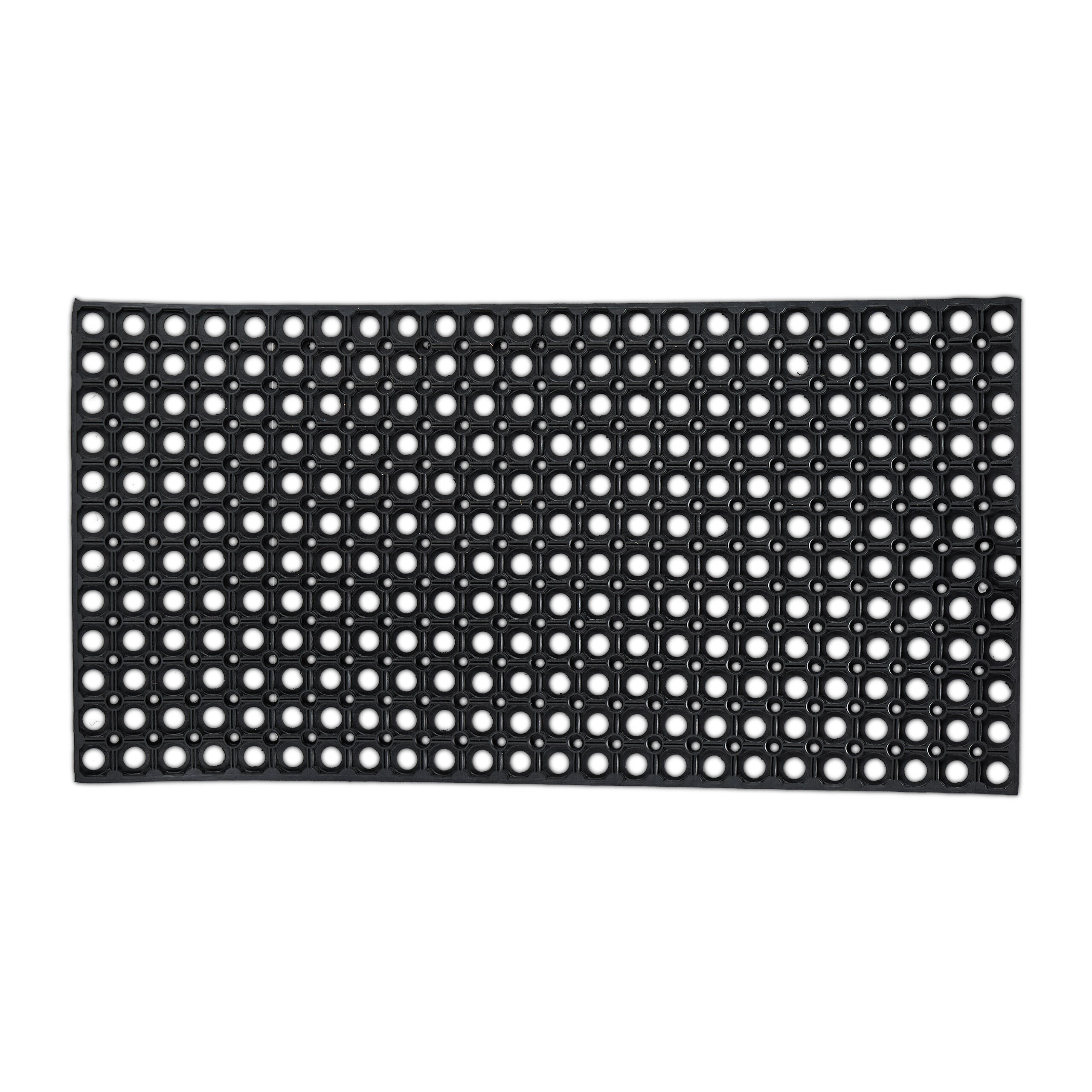 FUßMATTE - Schwarz, Kunststoff (100/50cm) - Relaxdays
