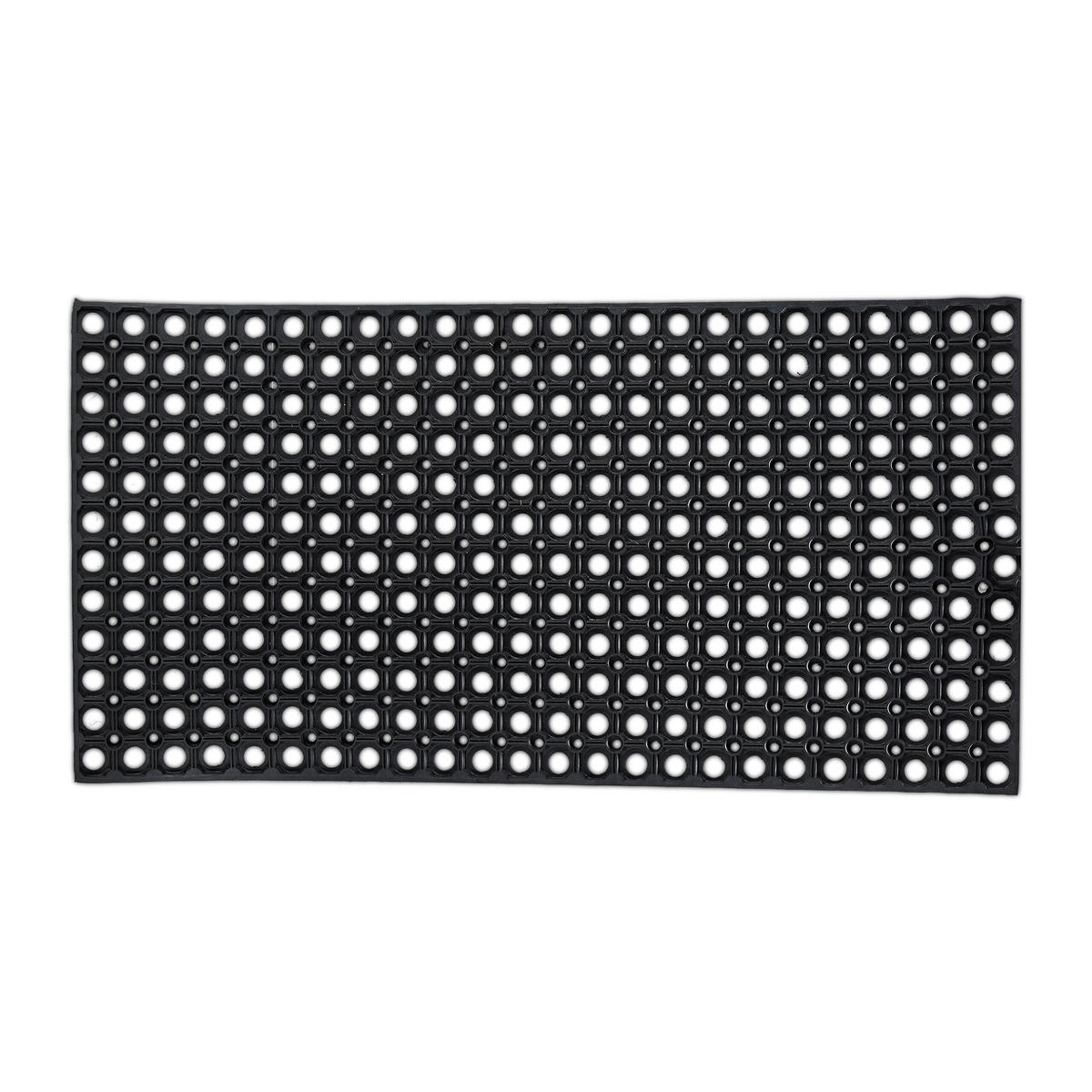 FUßMATTE - Schwarz, Kunststoff (100/50cm) - Relaxdays