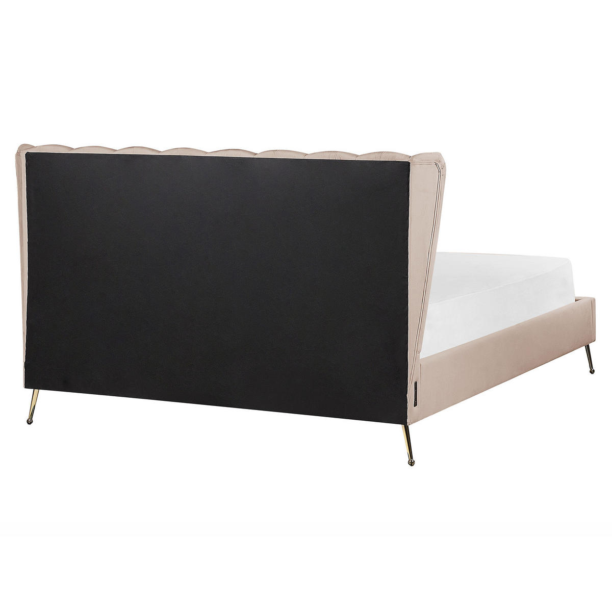 POLSTERBETT 160/200 cm Taupe Miribel - Taupe, Textil (160/200cm) - Beliani