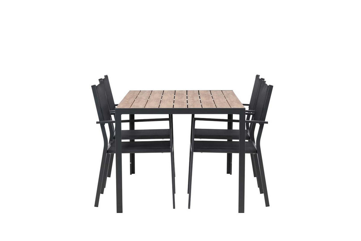 GARTENSET schwarz - Schwarz, Holzwerkstoff - ebuy24