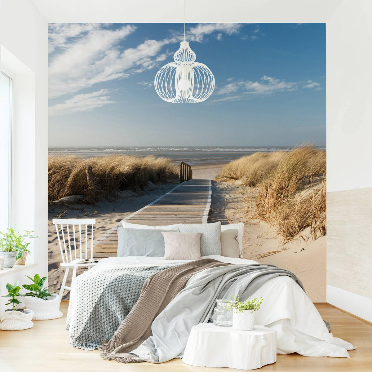 FOTOTAPETE Ostsee Strand 240/240 cm - Eichefarben, Papier (240/240cm) - Bilderwelten