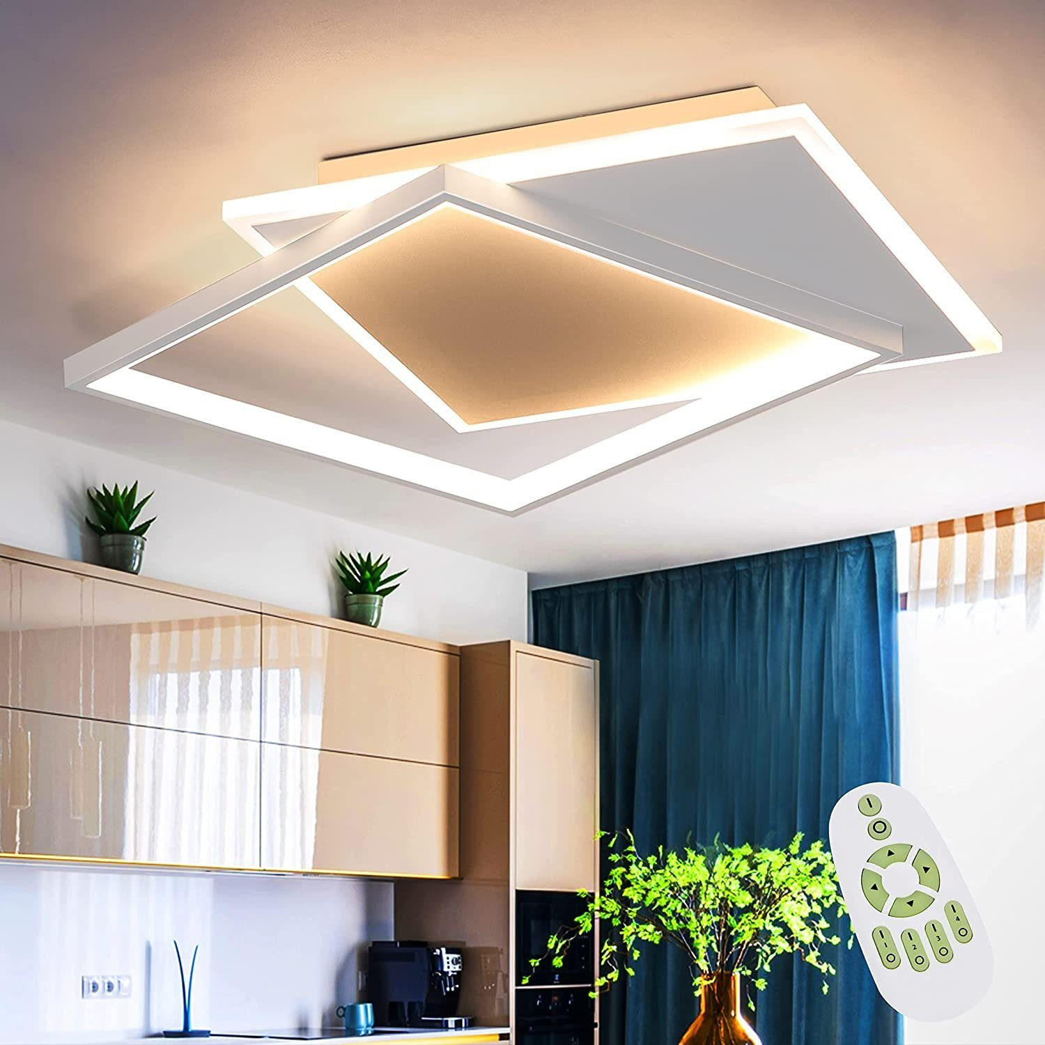 LED-DECKENLEUCHTE Daniela 44/40/6 cm - Weiß, Metall (44/40/6cm) - ZMH