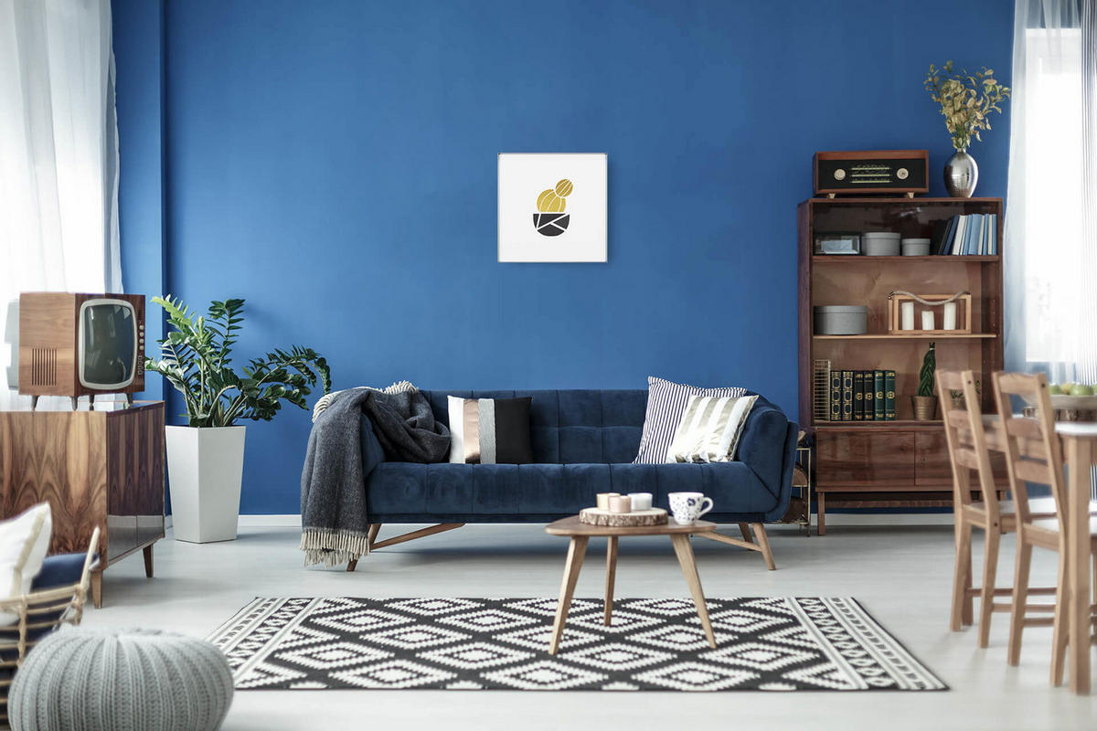 WANDBILD Gold 38/38 cm - Goldfarben/Schwarz, Glas (1.38/38cm) - KUNSTLOFT