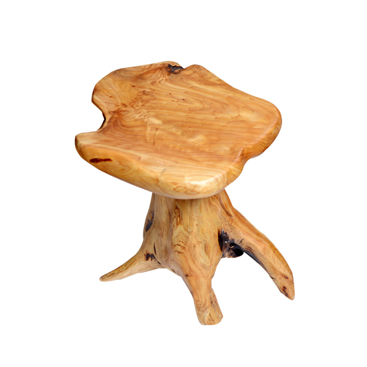 COUCHTISCH 35/30/37 cm Naturholz aus massiven Tannenholzwurzeln mit unregelmäßiger Form - Naturfarben, Holz (35/30/37cm) - OKWISH