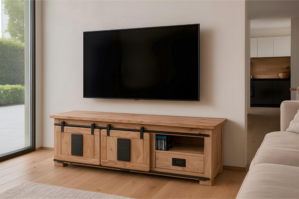 LOWBOARD LIBRO - Beige/Naturfarben, Holz (160/50/45cm) - SAM