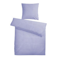 SEERSUCKER-BETTWÄSCHE 135x200 gestreift Sommer Bettbezug Bügelfrei aus 100% Baumwolle, Bettbezüge Streifen Muster Blau - Weiß, Textil (135/200cm) - Carpe Sonno