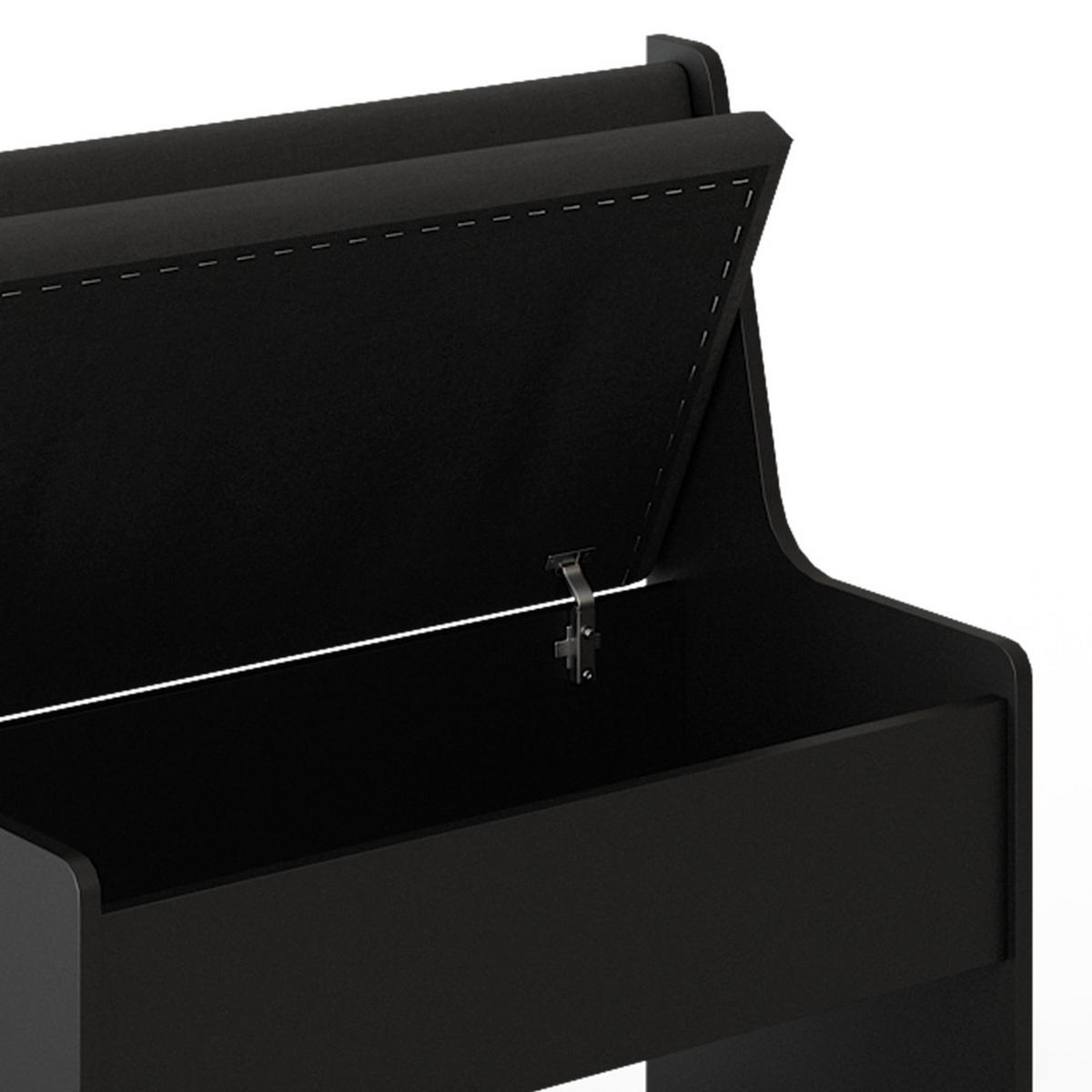 ESSZIMMER-BANK Roman Schwarz 76.6 x 41.5 cm - Schwarz, Holzwerkstoff (41.5/80/76.6cm) - Vicco