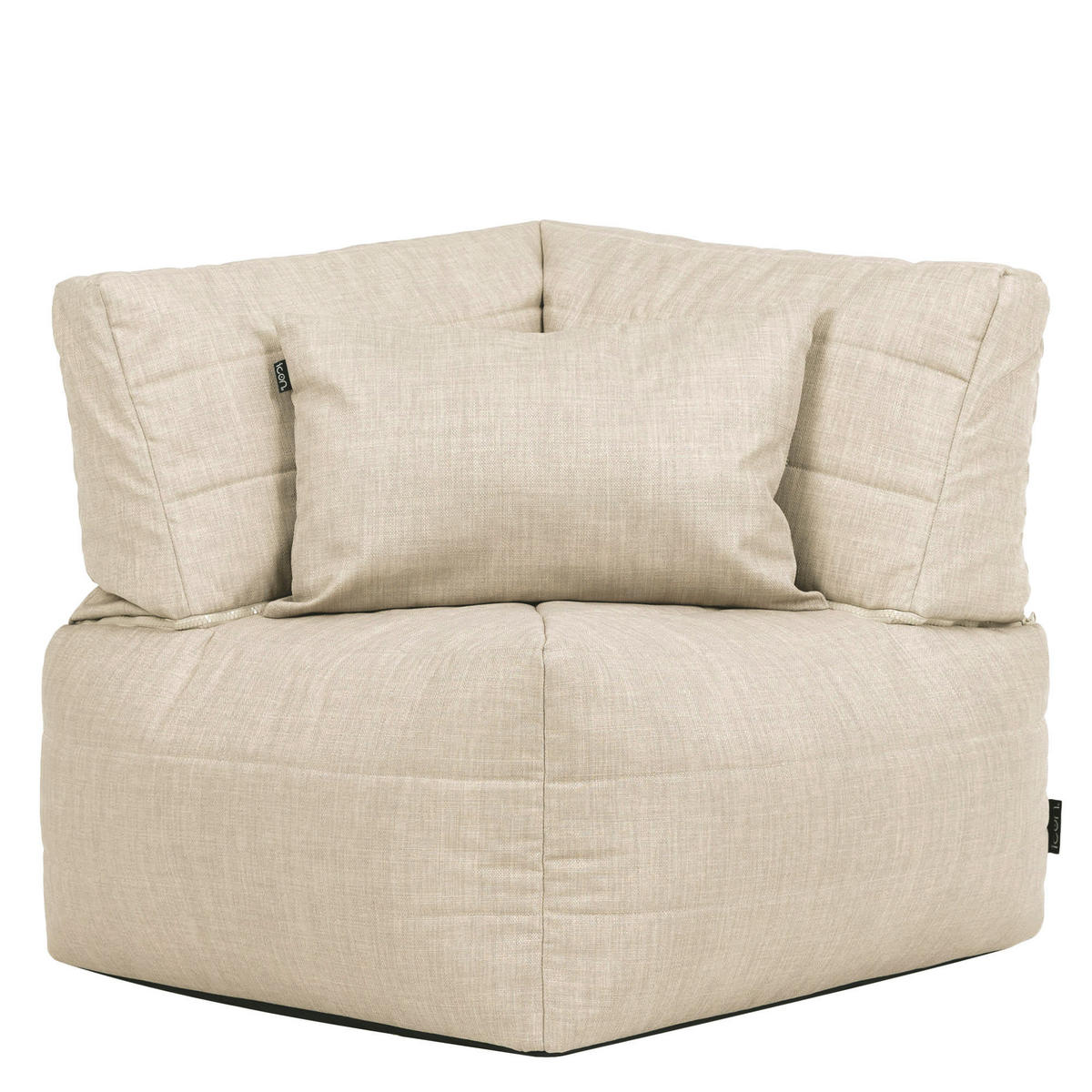 SITZSACK-ECKSOFA Noa modular Outdoor - Beige, Textil (78/70/78cm) - icon