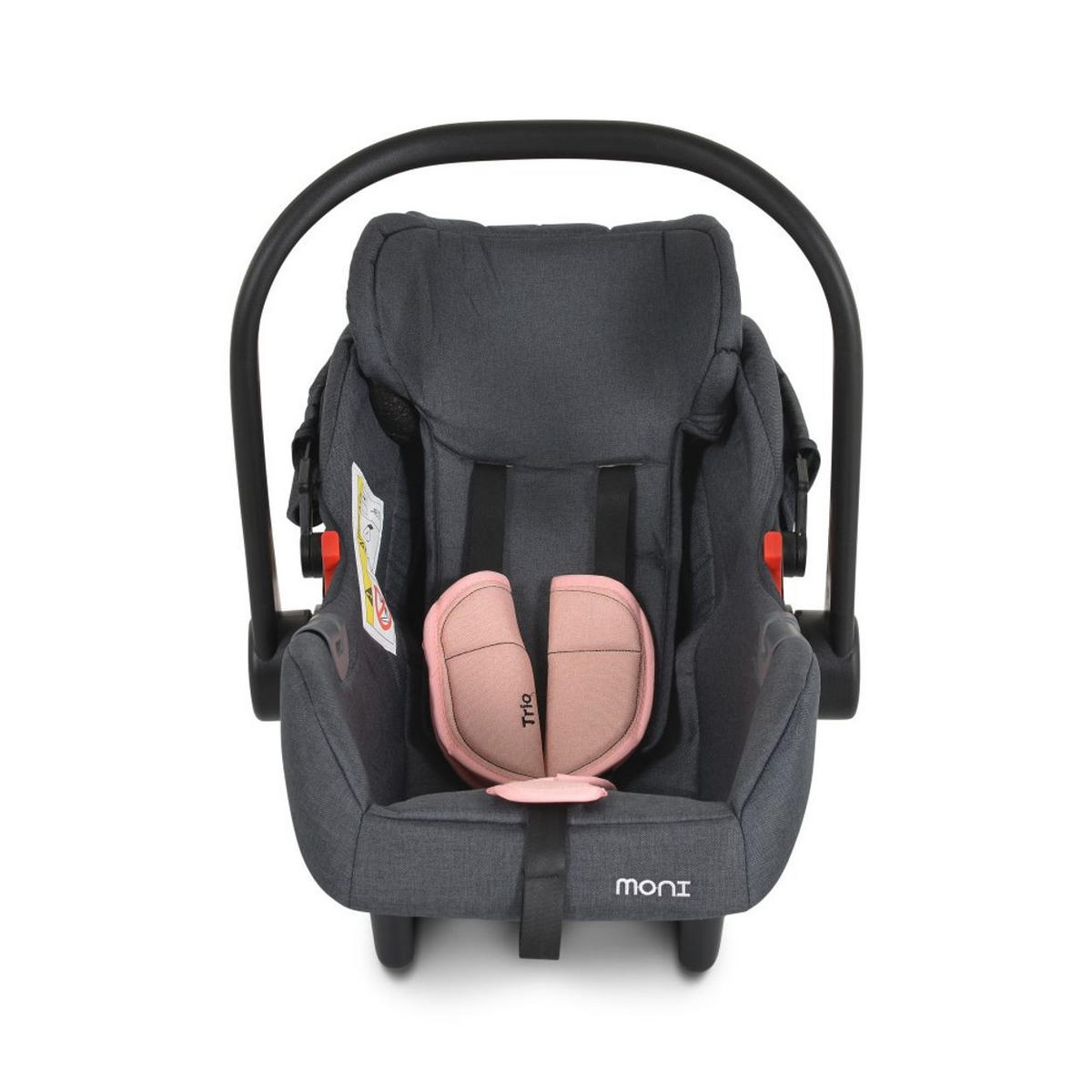 BABYSCHALE Trio Set Isofix rosa mit Isofixbasis Royal, i-Size (40 - 87cm) Adapter - Rosa, Kunststoff (44/68/44cm) - Moni