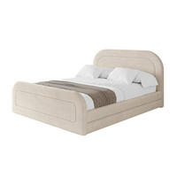POLSTERBETT mit Bettkasten, Fußteil und Lattenrost, Boxbett mit Matratze H3/H4 - LERIS-Z 120x200 Beige - Creme, Holzwerkstoff/Textil (120/200cm) - ALTDECOR